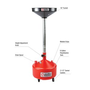 8 Gallon Economy Portable Poly Oil Drain